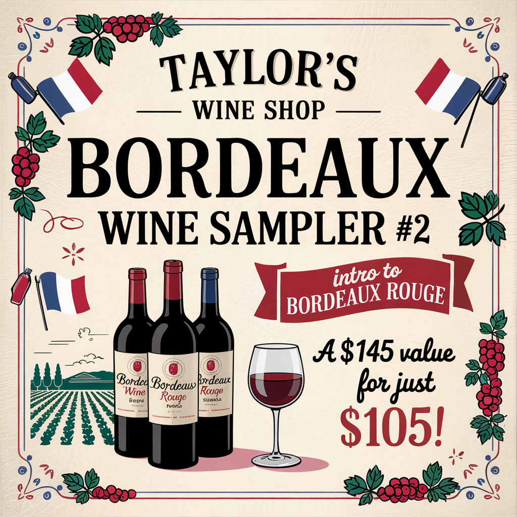 Bordeaux Month 2026 Sampler #2 - Intro to Bordeaux Rouge - Taylor's Wine Shop