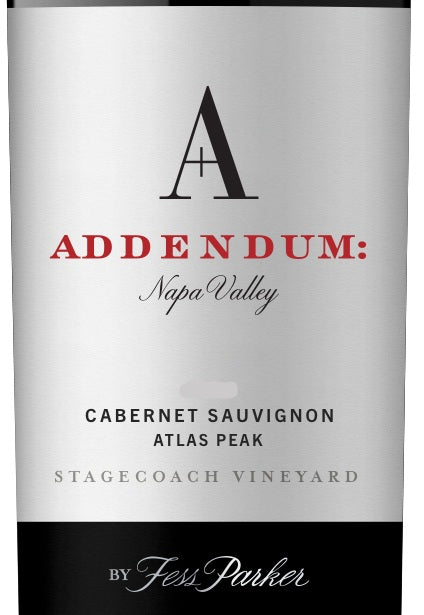 Fess Parker 2018 "Addendum" Stagecoach Vineyard Napa Valley Cabernet Sauvignon