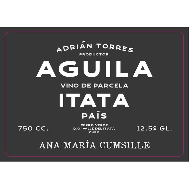 Ana Maria Cumsille Adrian Torres 2023 'Aguila' Pais - Taylor's Wine Shop