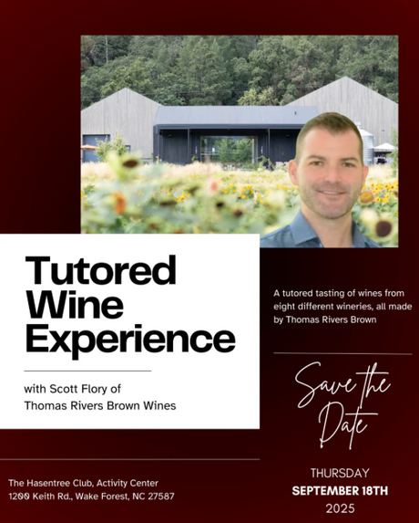 Tutored Wine Experience with Scott Flory of Thomas Rivers Brown Wines - September 18, 2025