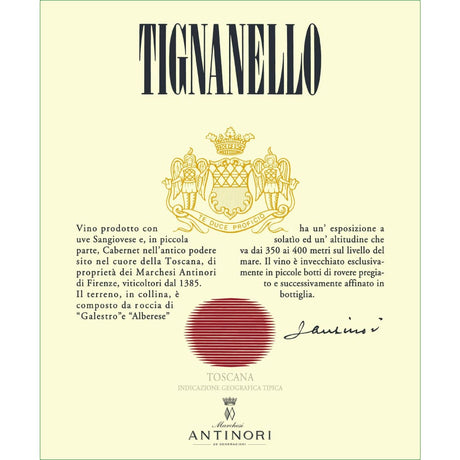 Antinori 2020 Tignanello Toscana Wine