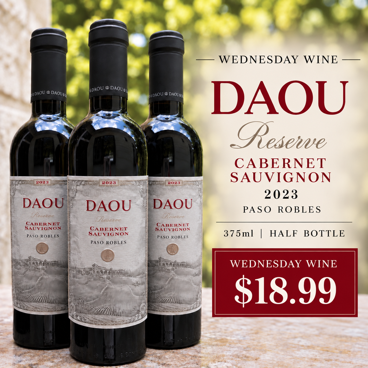Daou Vineyards 2023 Reserve Cabernet Sauvignon 375ml (Half Bottle)
