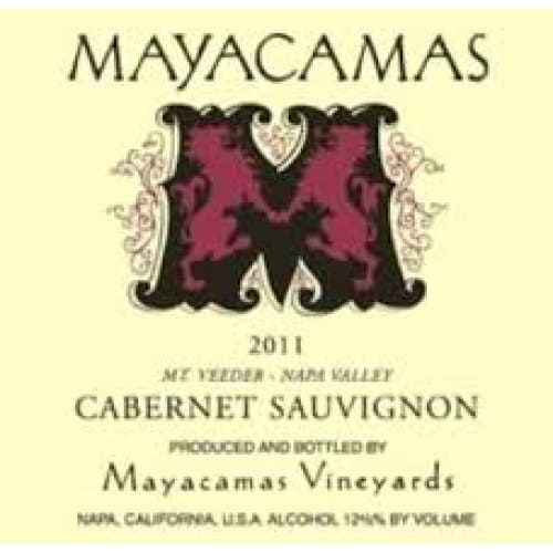 Mayacamas Vineyards 2011 Mt. Veeder Cabernet Sauvignon Wine