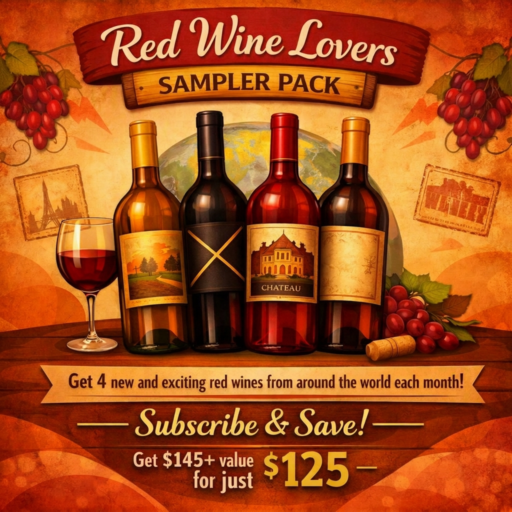 Monthly Subscription Red Wine Lovers - 4 Bottles