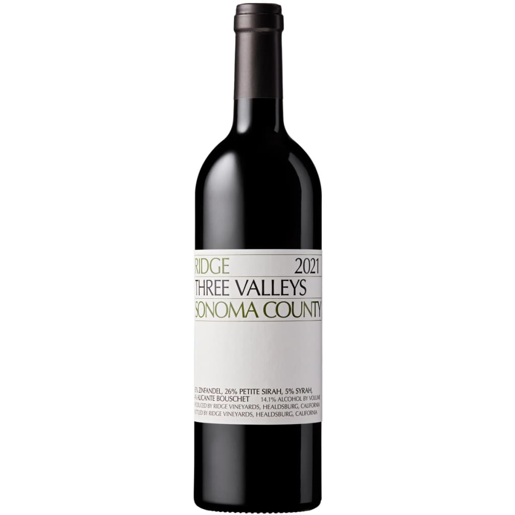 Ridge Vineyards 2021 Three Valleys Red Blend Wine