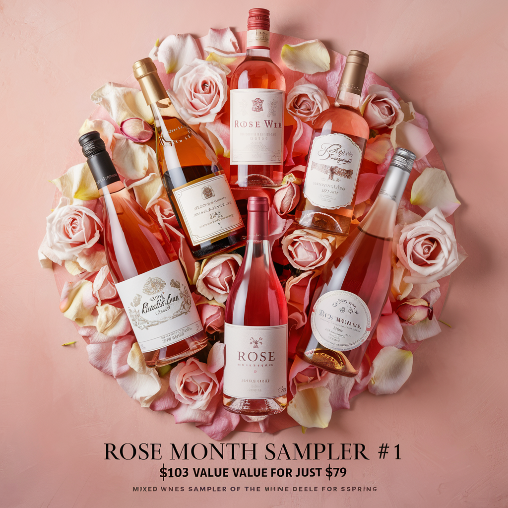 Rosé 6-pack Rose Sampler #1 - Great Value Roses 2025