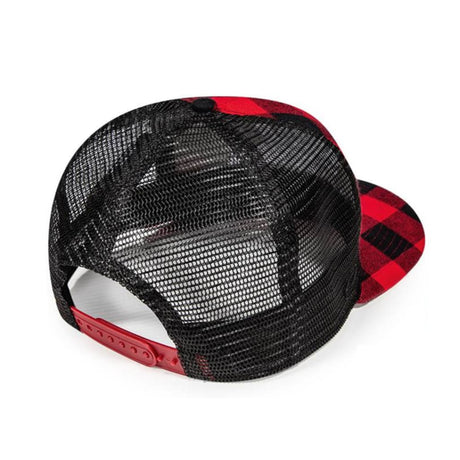 Taylor’s Trucker Hat Red Buffalo Check with mesh Hat