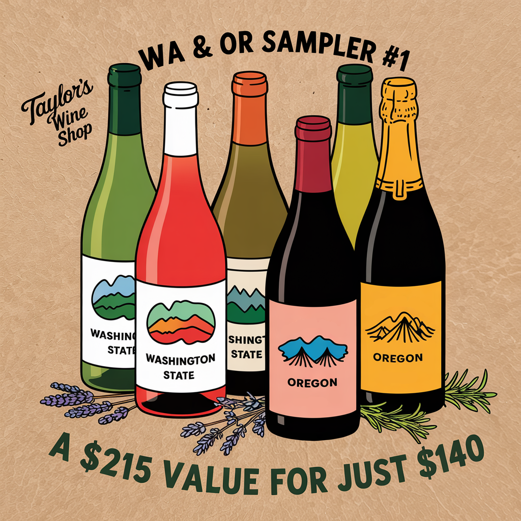 WA & OR Wine Month Sampler #1 - Whites & Rose & Sparkling Wines 2025