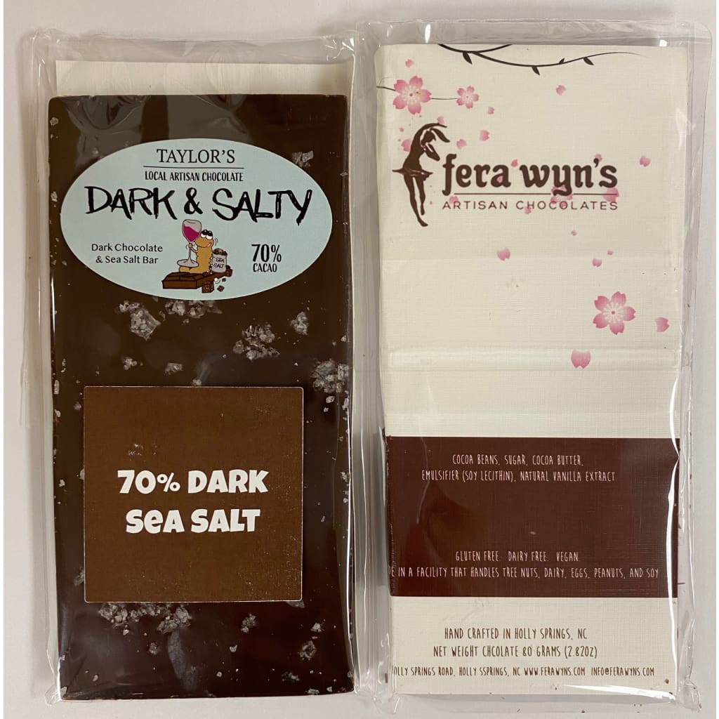 Fera’Wyn’s Artisan Chocolate Bars Taylor’s Dark & Salty Chocolate
