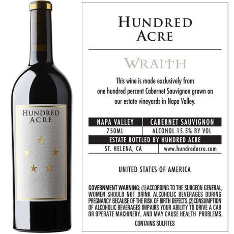 Hundred Acre 2014 Wraith Cabernet Sauvignon - Taylor's Wine Shop