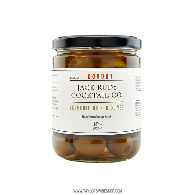 Jack Rudy Cocktail Co. Vermouth Brined Olives (16 oz) - Taylor's Wine Shop