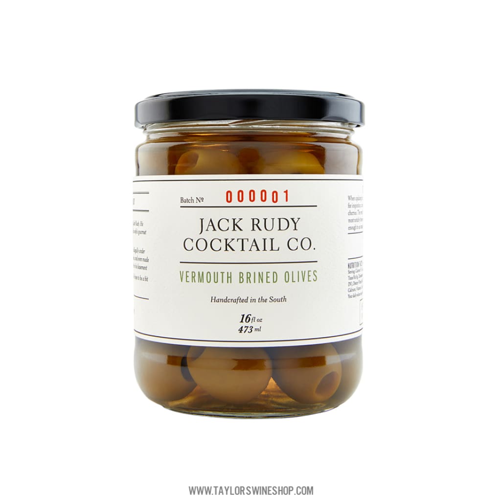 Jack Rudy Cocktail Co. Vermouth Brined Olives (16 oz) - Taylor's Wine Shop
