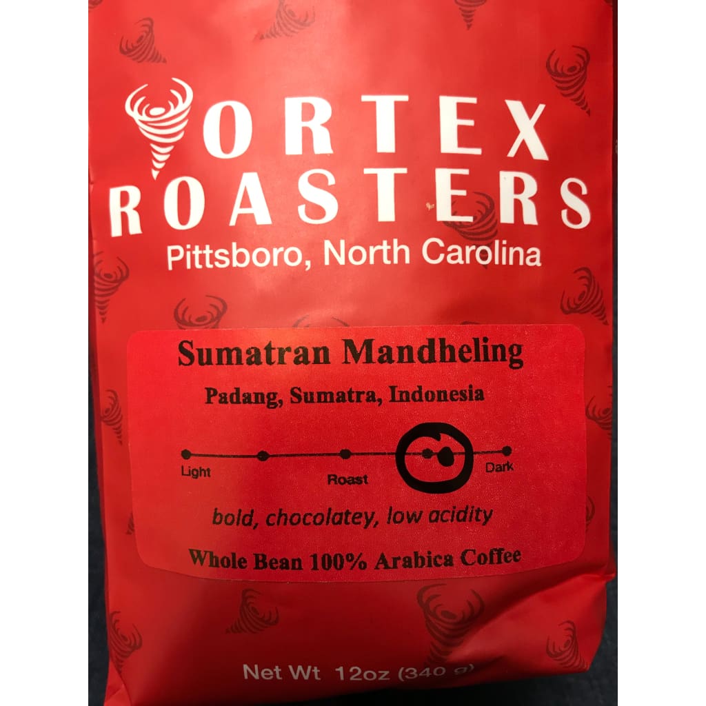 Vortex Roasters - Sumatran Mandheling Coffee 12oz Whole Beans / 12oz coffee